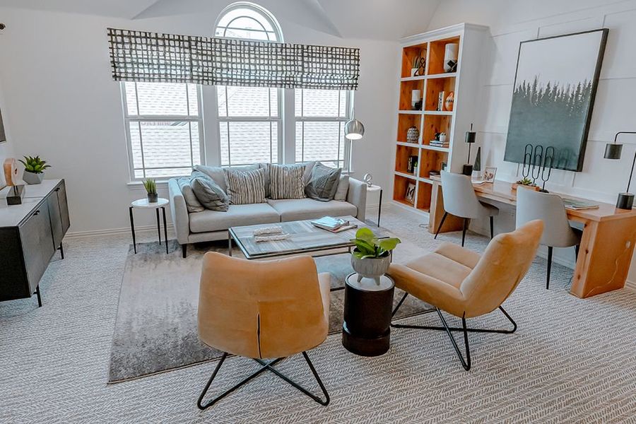 Furnished interior in a model home at Dove Chase in Mansfield (Image 25).