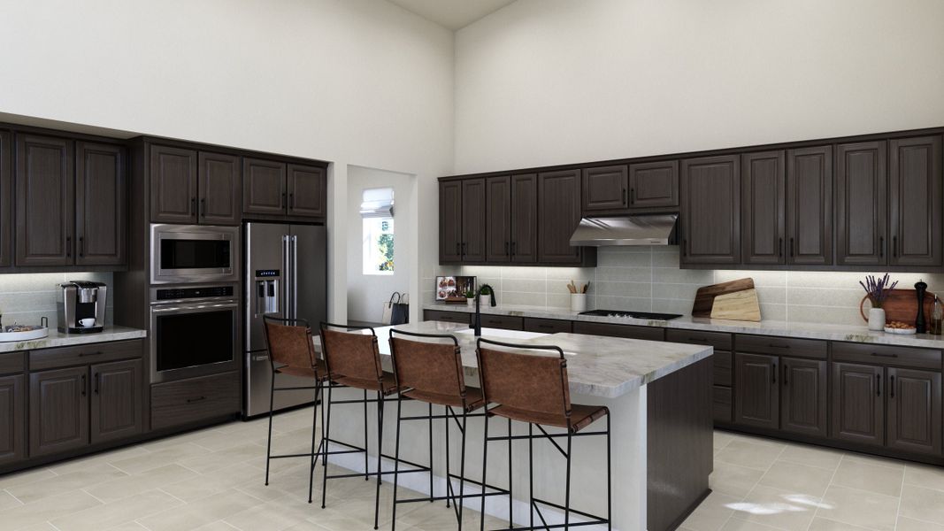 Furnished interior in a model home at The Fairways at RainDance in Windsor (Image 30).