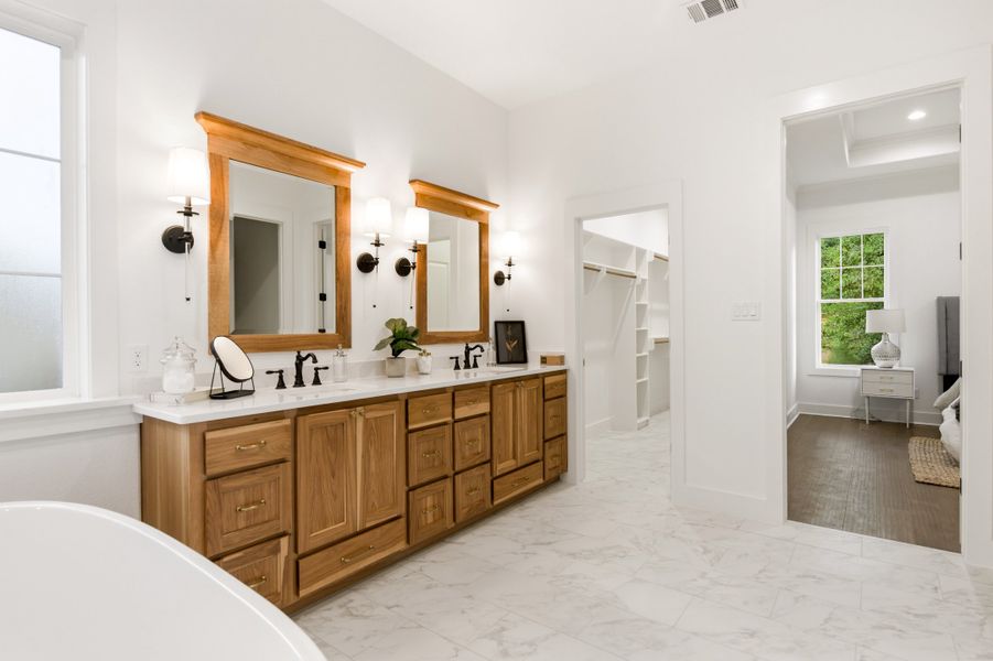 Furnished interior in a model home at Pebble Creek in College Station (Image 25). Furnished interior in a model home at Pebble Creek in College Station (Image 25).