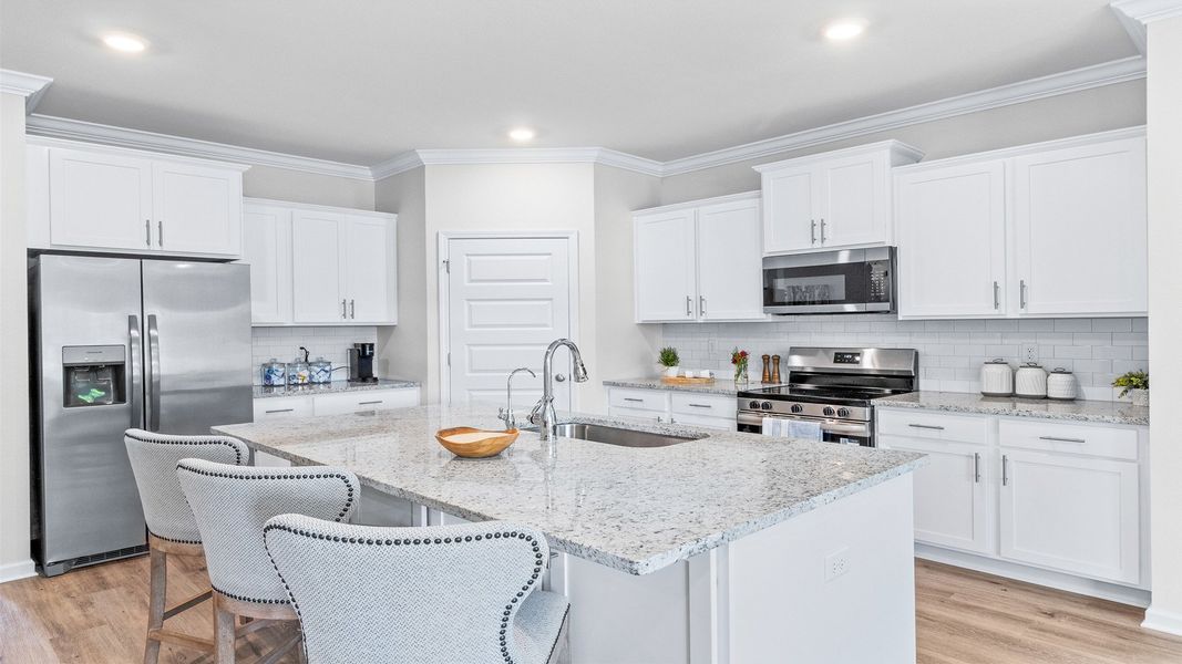 Furnished interior in a model home at Greystone in Crawfordville (Image 7).