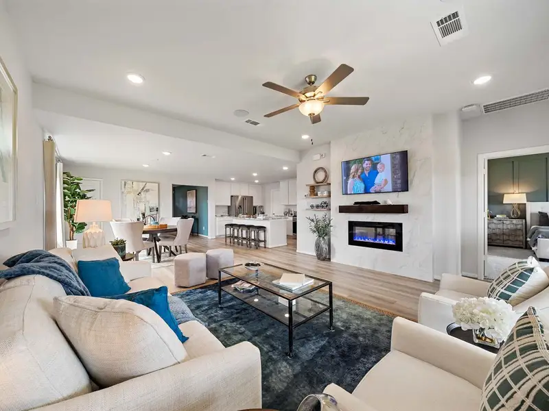 Furnished interior in a model home at Sunterra in Katy (Image 6).
