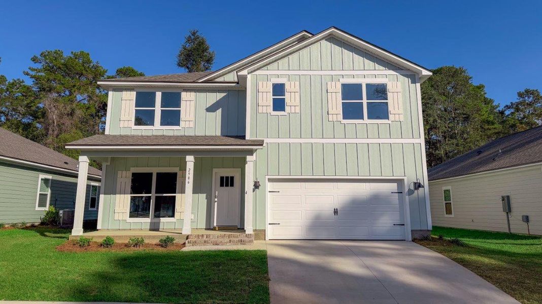 Front exterior of a home in the Olson Ridge community, located in Tallahassee, FL (Image 3).