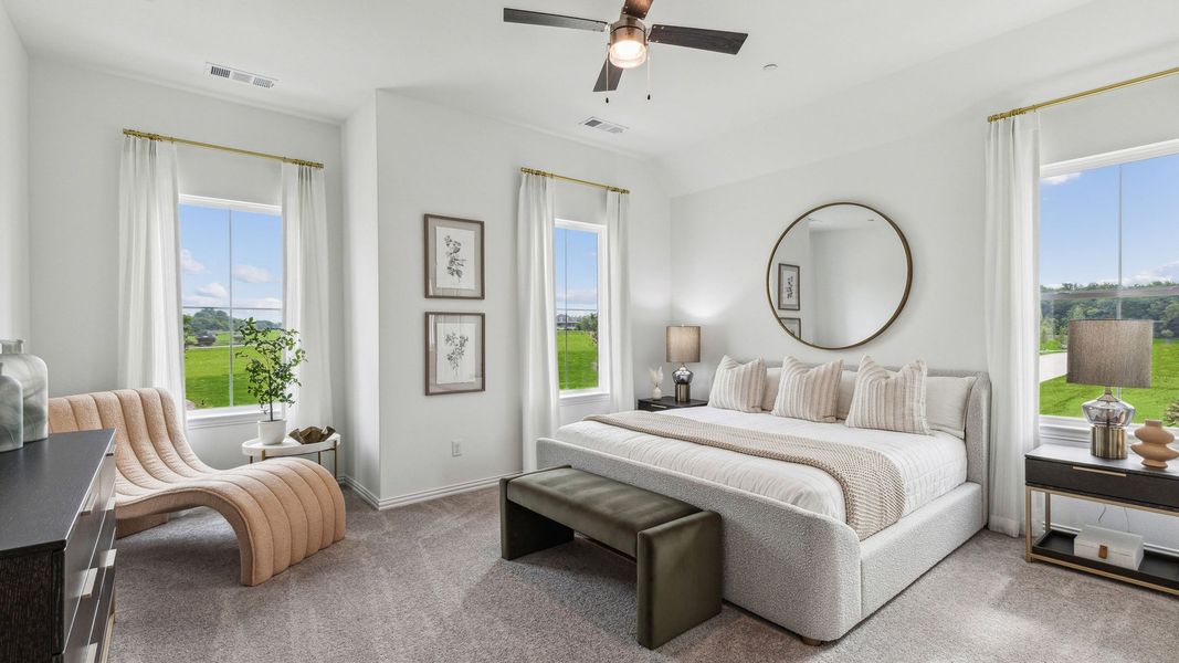 Furnished interior in a model home at Painted Tree – Woodland District in McKinney (Image 32).