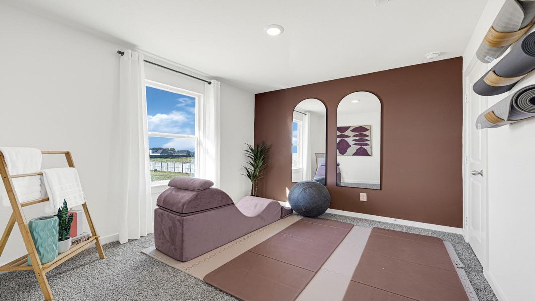 Furnished interior in a model home at Westward Pointe in Sealy (Image 26).