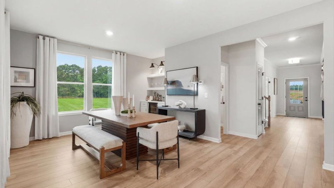 Furnished interior in a model home at Brighton in Locust Grove (Image 9). Furnished interior in a model home at Brighton in Locust Grove (Image 9).