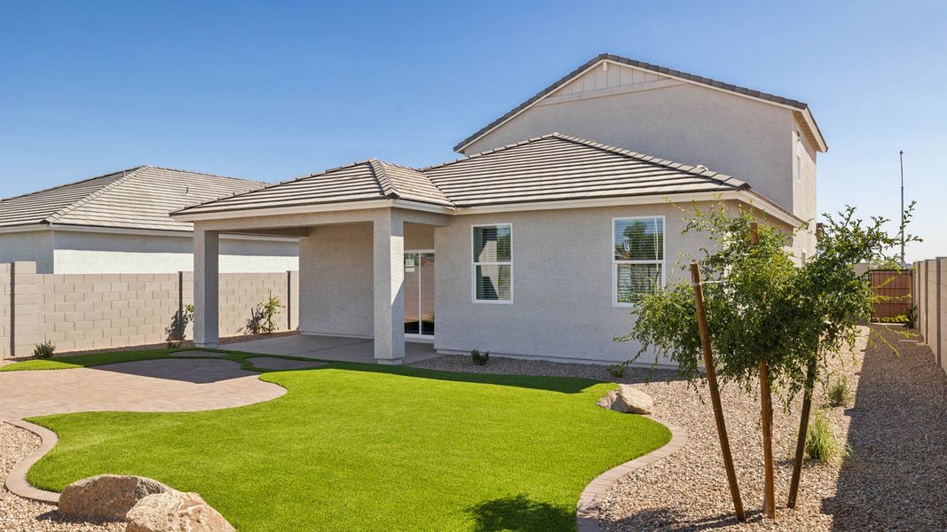 Front exterior of a home in the Del Rio Ranch community, located in Avondale, AZ (Image 10).
