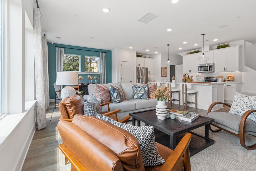 Furnished interior in a model home at Grandview Terrace in Canton (Image 6).