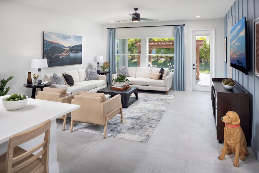 Furnished interior in a model home at Soleta at Starkey Ranch – Traditional Series in Odessa (Image 7). Furnished interior in a model home at Soleta at Starkey Ranch – Traditional Series in Odessa (Image 7).