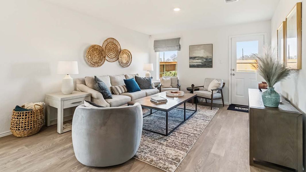 Furnished interior in a model home at Hickory Ridge in Elmendorf (Image 5).
