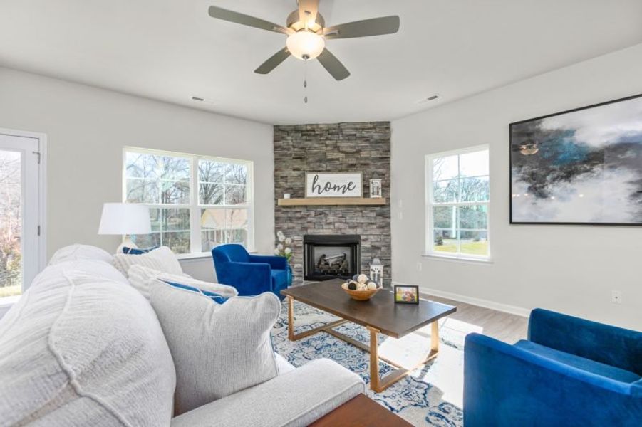 Furnished interior in a model home at The Wilcox in Greensboro (Image 54).