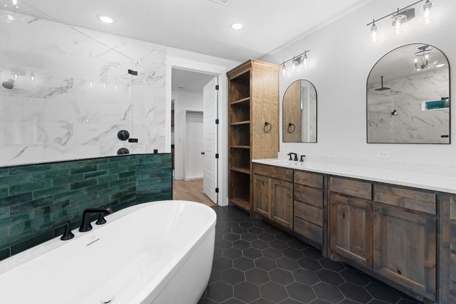 Furnished interior in a model home at Lola Creek Ranch in Boyd (Image 47).