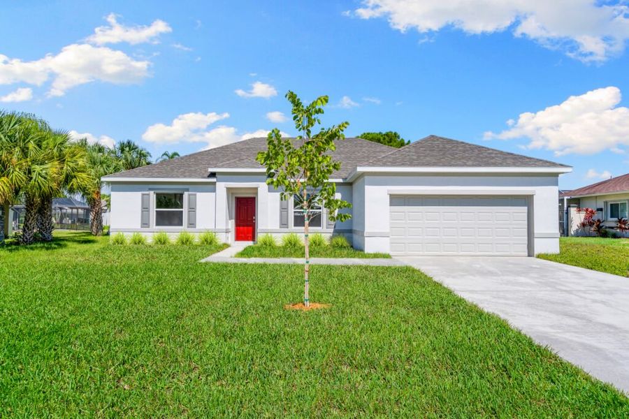 Front exterior of a home in the Lehigh Acres community, located in Lehigh Acres, FL (Image 1). Front exterior of a home in the Lehigh Acres community, located in Lehigh Acres, FL (Image 1).