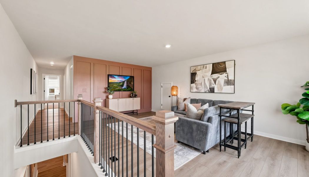 Furnished interior in a model home at Fowler Farms in Auburn (Image 86).