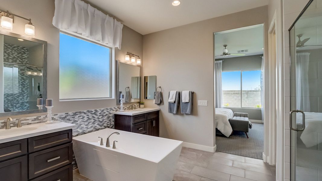 Furnished interior in a model home at Canyon Views - Hacienda in Litchfield Park (Image 15).