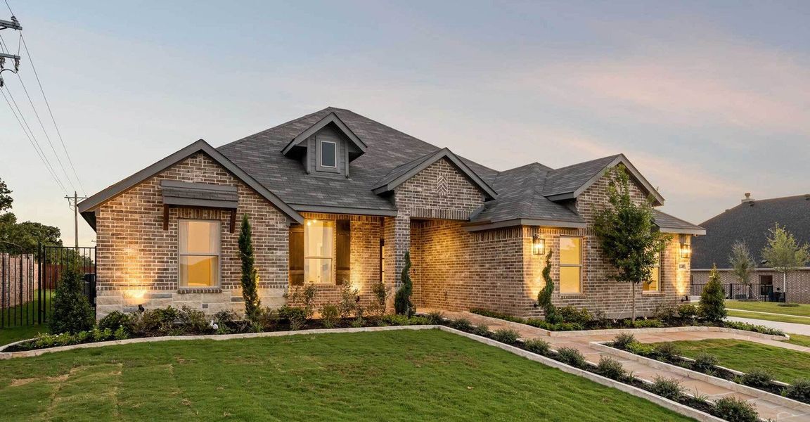 Front exterior of a home in the Mountain Valley Lake community, located in Burleson, TX (Image 4).