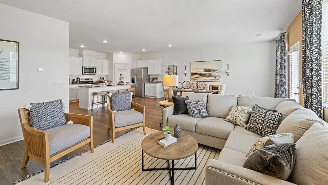 Furnished interior in a model home at The Preserve at Agricultural Village in Perry (Image 10). Furnished interior in a model home at The Preserve at Agricultural Village in Perry (Image 10).