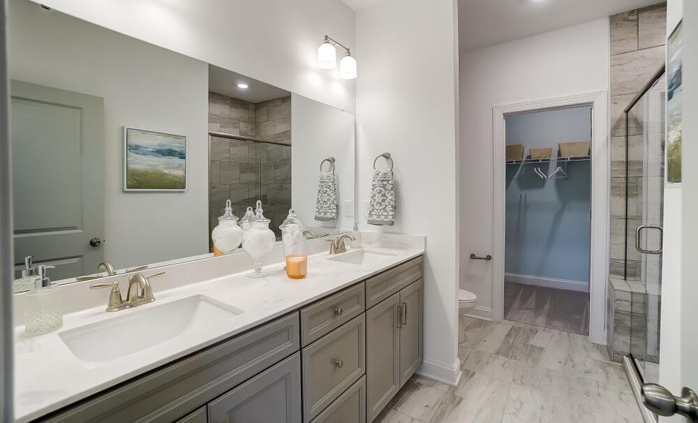 Furnished interior in a model home at Johnston Park Townhomes in Charlotte (Image 17). Furnished interior in a model home at Johnston Park Townhomes in Charlotte (Image 17).