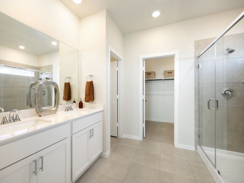 Furnished interior in a model home at Granger Pointe - Traditional Series in Conroe (Image 19).