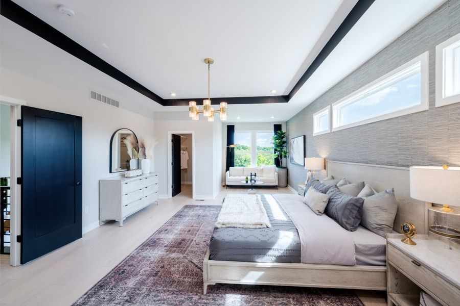 Furnished interior in a model home at Hidden Fields in Hoschton (Image 23).