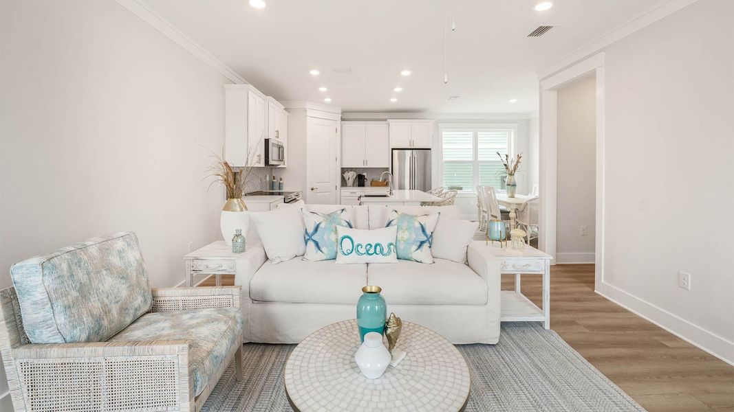 Furnished interior in a model home at Redfish Cove at Cape San Blas in Port Saint Joe (Image 21).