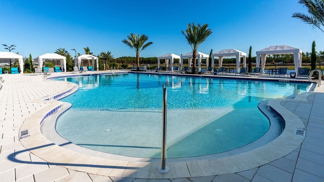 The Resort-Style Pool with beach entry at The Gathering Place.