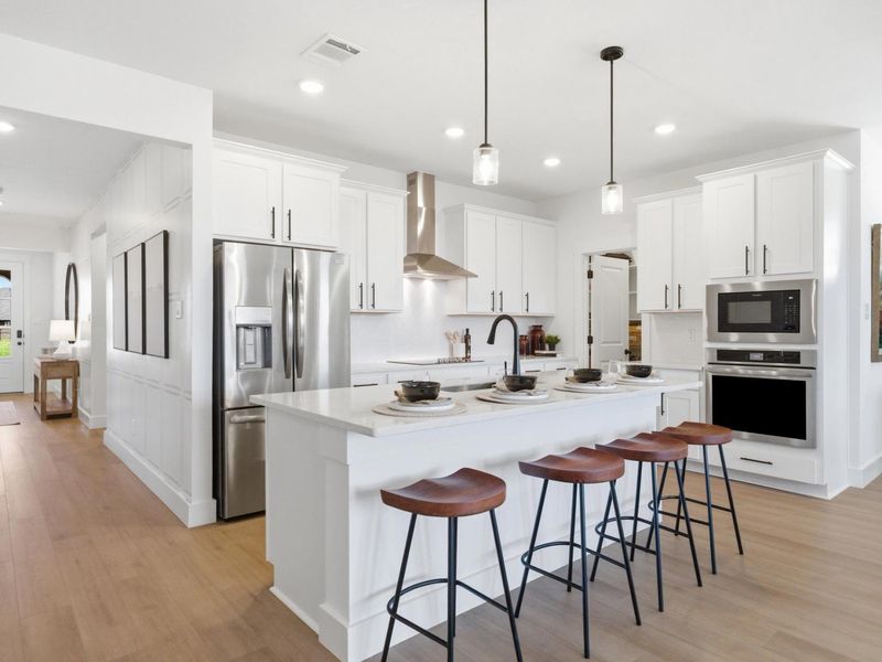 Furnished interior in a model home at Mercer Meadows in Royse City (Image 7).
