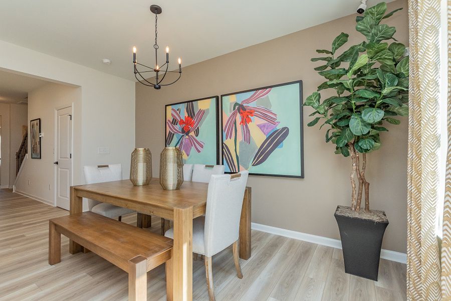 Furnished interior in a model home at Hickory Glen in Charlotte (Image 7). Furnished interior in a model home at Hickory Glen in Charlotte (Image 7).