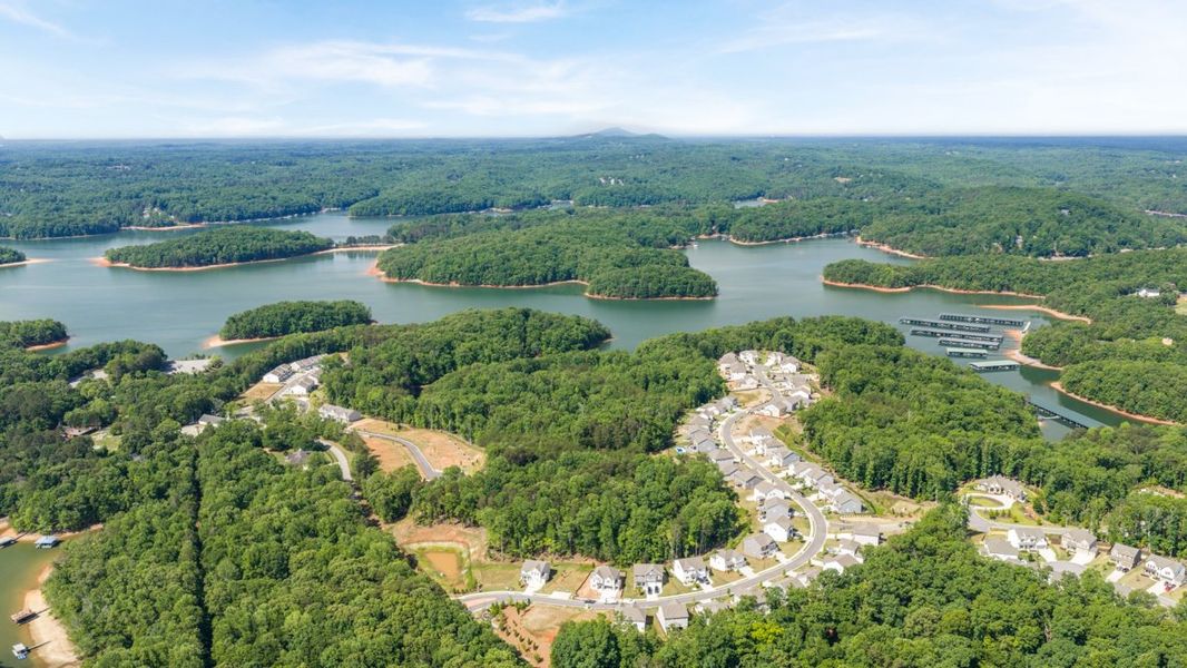 Aerial view of the Falcon Landing community in Gainesville, GA, showing layout and nearby surroundings (Image 11).