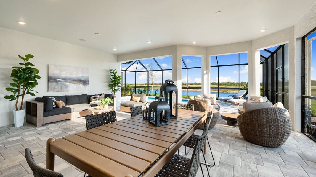 Furnished interior in a model home at Esplanade at Wellen Park in Englewood (Image 29).