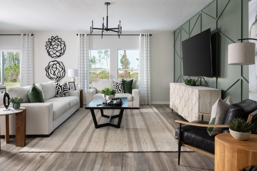 Furnished interior in a model home at Davis Landing in Wimauma (Image 4).