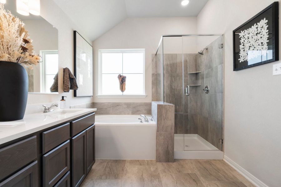 Furnished interior in a model home at Legacy at Park Meadows in Lorena (Image 17).