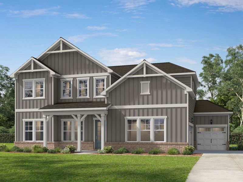 Front exterior of a home in the Rockport community, located in Wake Forest, NC (Image 2).
