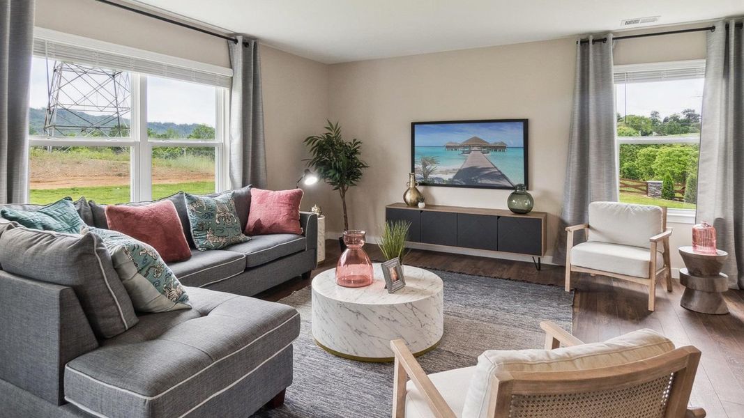 Furnished interior in a model home at Belhaven in Knoxville (Image 9). Furnished interior in a model home at Belhaven in Knoxville (Image 9).