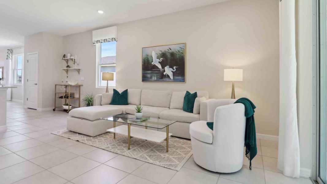Furnished interior in a model home at Ocala Preserve in Ocala (Image 3).