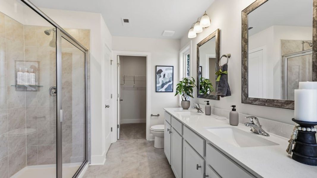 Furnished interior in a model home at Ken's Crossing in Moore (Image 35).