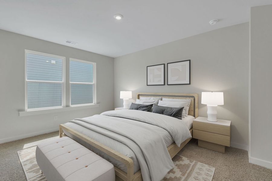 Spacious bedrooms designed for rest and relaxation