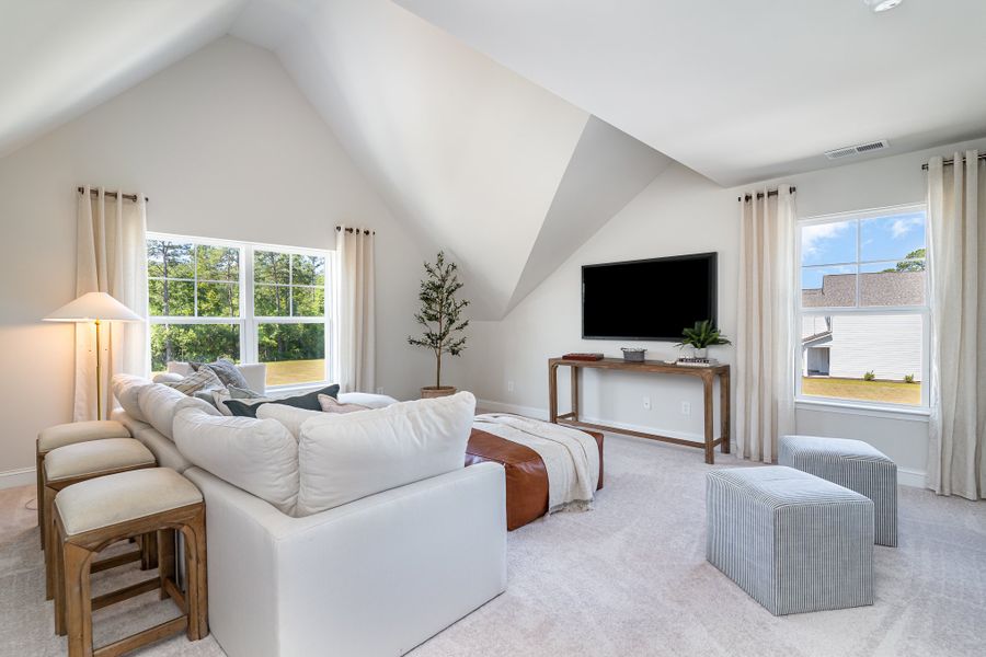 Furnished interior in a model home at Waterbridge in Myrtle Beach (Image 72).