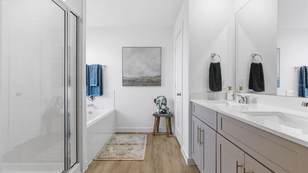 Furnished interior in a model home at Westland Ranch 50' Homesites in League City (Image 11).