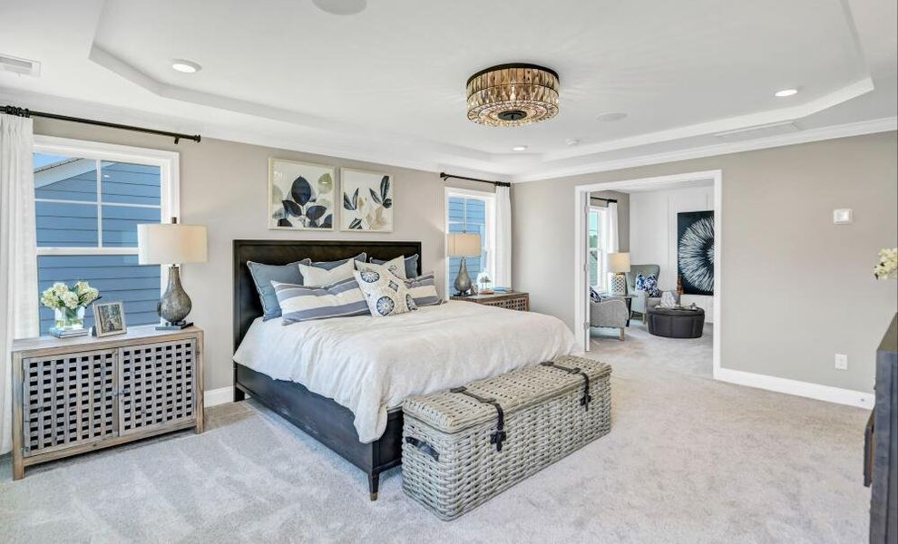 Furnished interior in a model home at Kilburne Village in Greensboro (Image 13).