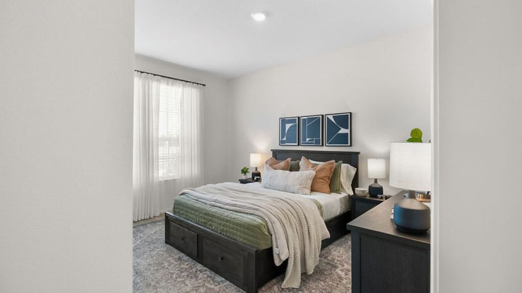 Furnished interior in a model home at The Landing at Hidden Lakes in McKinney (Image 5).