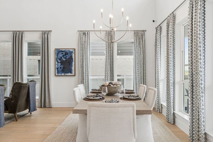 Furnished interior in a model home at Landmark in Denton (Image 25).