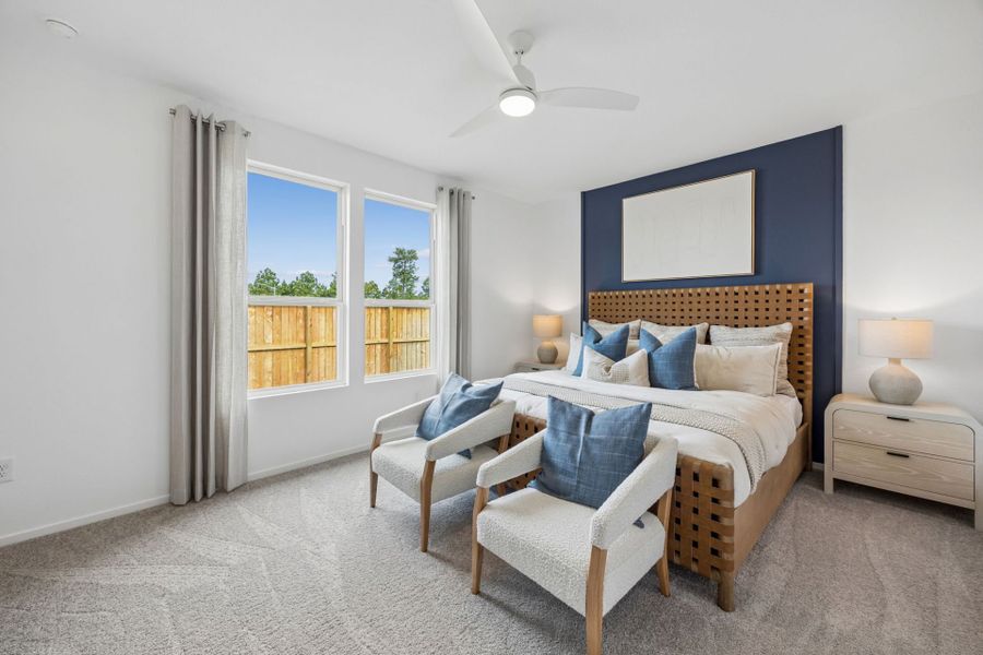 Furnished interior in a model home at Mavera in Conroe (Image 7).