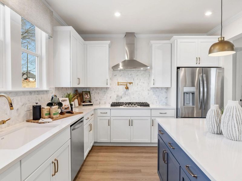 Furnished interior in a model home at Fern Hollow in Buford (Image 3).