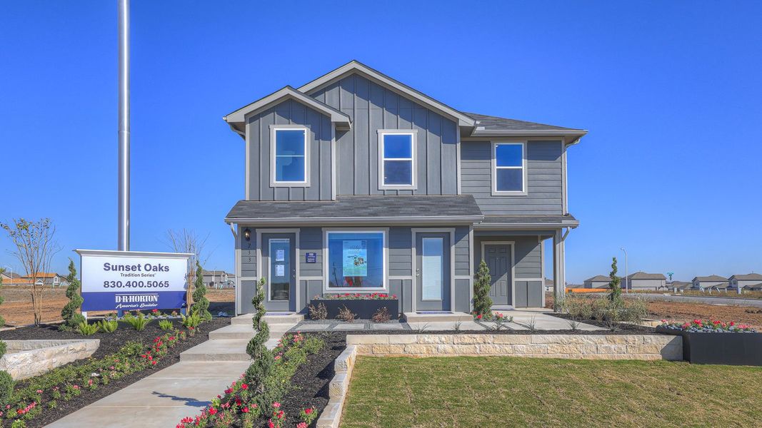 Front exterior of a home in the Sunset Oaks community, located in Maxwell, TX (Image 4).