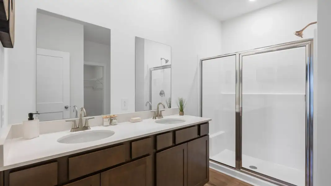 Furnished interior in a model home at The Hideaway at Edgestone in Ooltewah (Image 24).