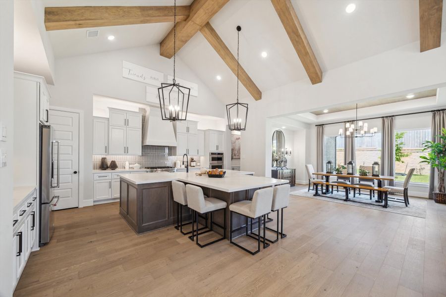 Furnished interior in a model home at The Woodlands Hills – 65' in Willis (Image 12).