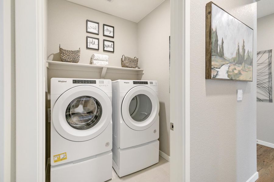 Furnished interior in a model home at Willow Springs Ranch in Monument (Image 21).