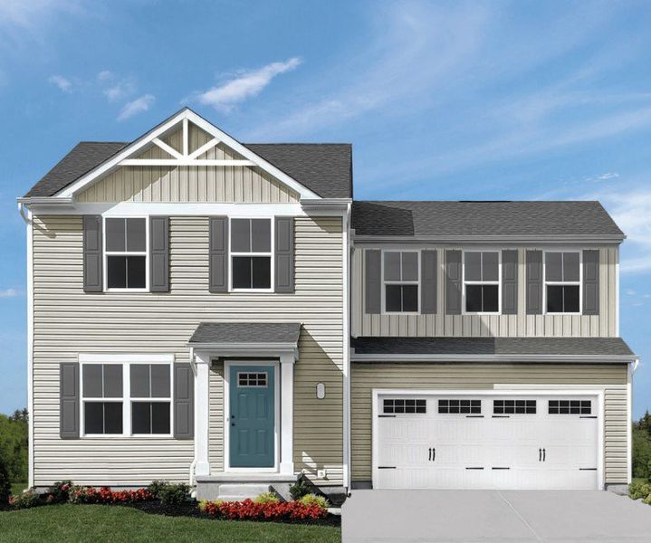 Front exterior of a home in the Cameron Ridge 2-Story community, located in Columbia, SC (Image 12).