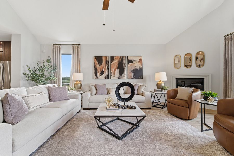Furnished interior in a model home at Hickory Ridge Estates in Elmendorf (Image 26).