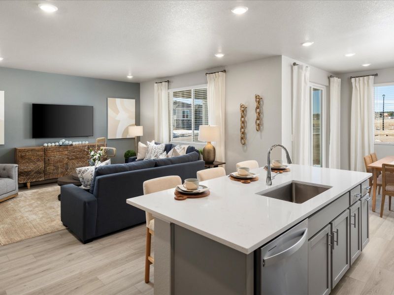 Furnished interior in a model home at Paint Brush Hills in Peyton (Image 5).